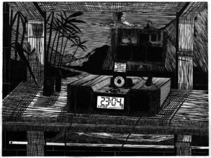 Holzschnitt von Gabriela Jolowicz